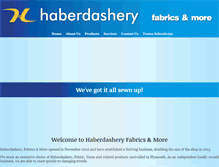 Tablet Screenshot of haberdasheryfabricsandmore.com
